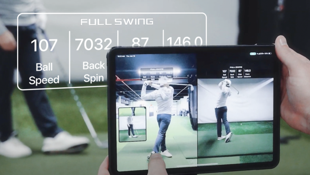 Full Swing KIT data overlayed onto Onform app
