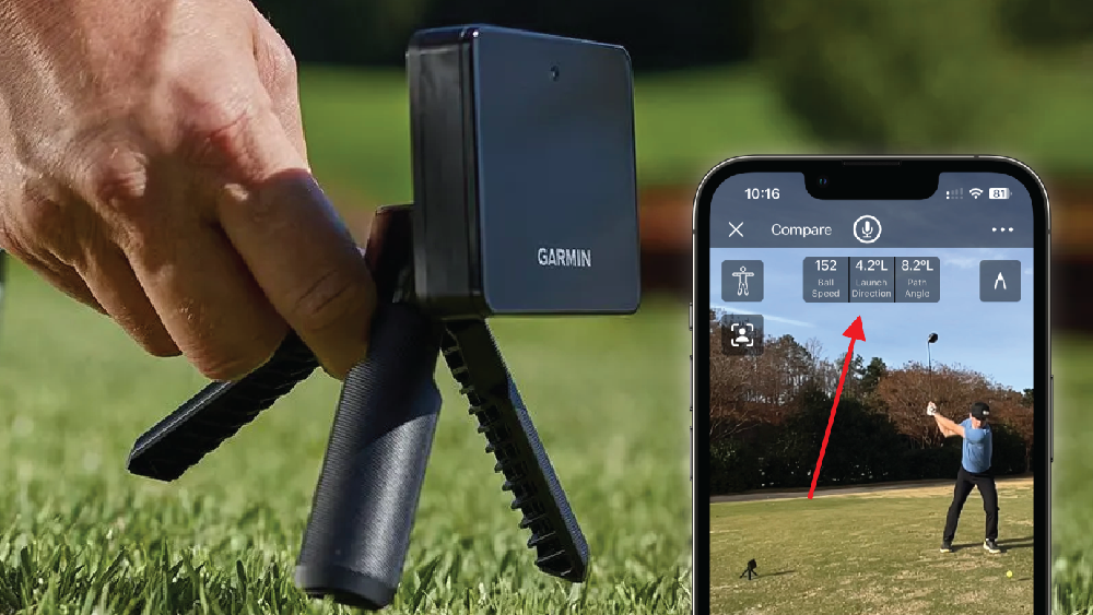 Garmin R10 Leveling Stand With Green Alignment Line - Rechargeable Golf Launch Monitor Base